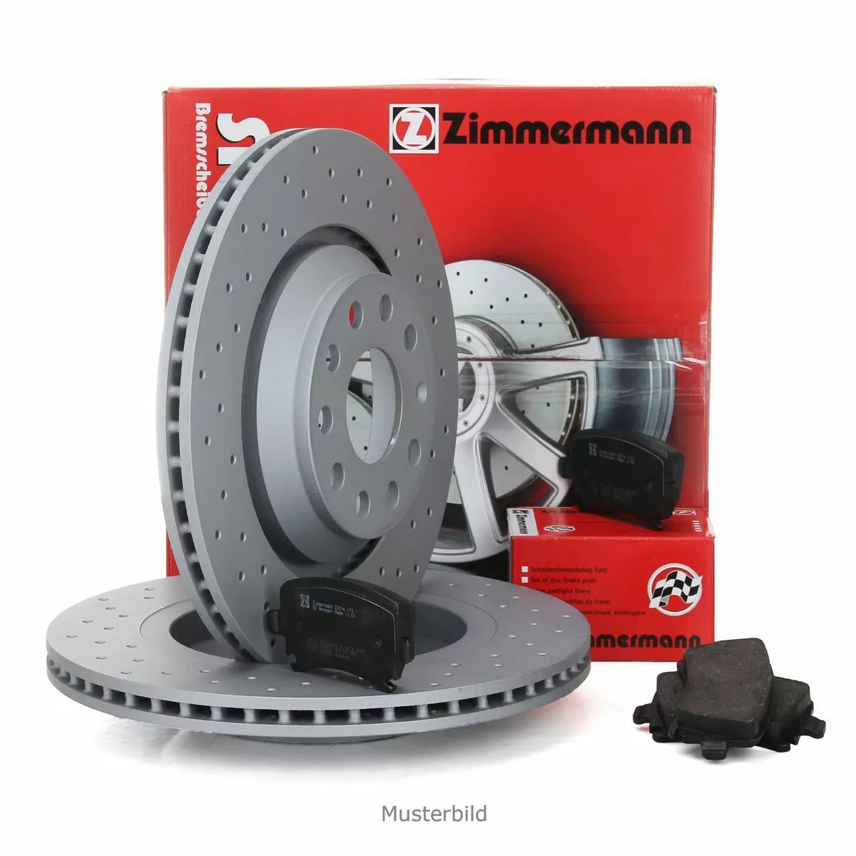 Гальмівні колодки та диски Zimmermann для AUDI A4 Avant (8E5, B6)